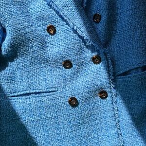 Ann Taylor Blue Tweed Blazer